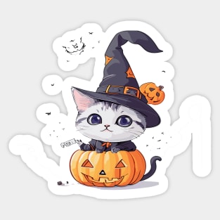 Pumpkin Cat Sticker